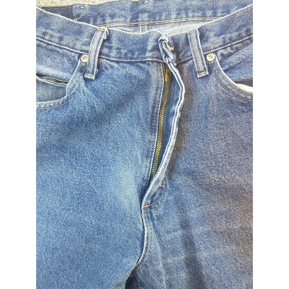 Mens Medium Wash Straight Leg Denim Jeans 100% Cotton 32x31 976T1DR - Picture 11 of 16